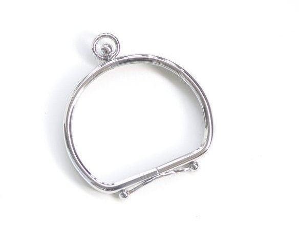 Mini Silver Box Bag Purse Frame Glue In Style 6.5cm x 5.5cm