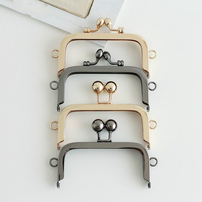 10.5cm Retro Purse Frame With Screws Oval Kiss Lock / Round Kiss Lock Pick Color