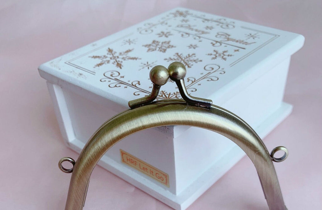 9.2cm (4") Bronze Purse Frame Glue In Style 9.2cm x 5cm