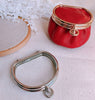 Mini Silver Box Bag Purse Frame Glue In Style 6.5cm x 5.5cm