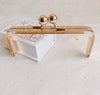 Vintage Light Gold Box Purse Frame Side-Opening 16.2cm x 7.1cm