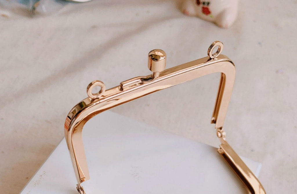 3" Light Gold Purse Frame Mini Purse Frame Glue-In Styles 7.5cm x 5cm