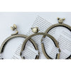 3" Retro Purse Frame Sewing Coin Bag Half Round Three Closure