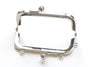 8cm Silver Purse Frame Kisslock Glue-In Style With Paper Pattern 8cm x 3.8cm