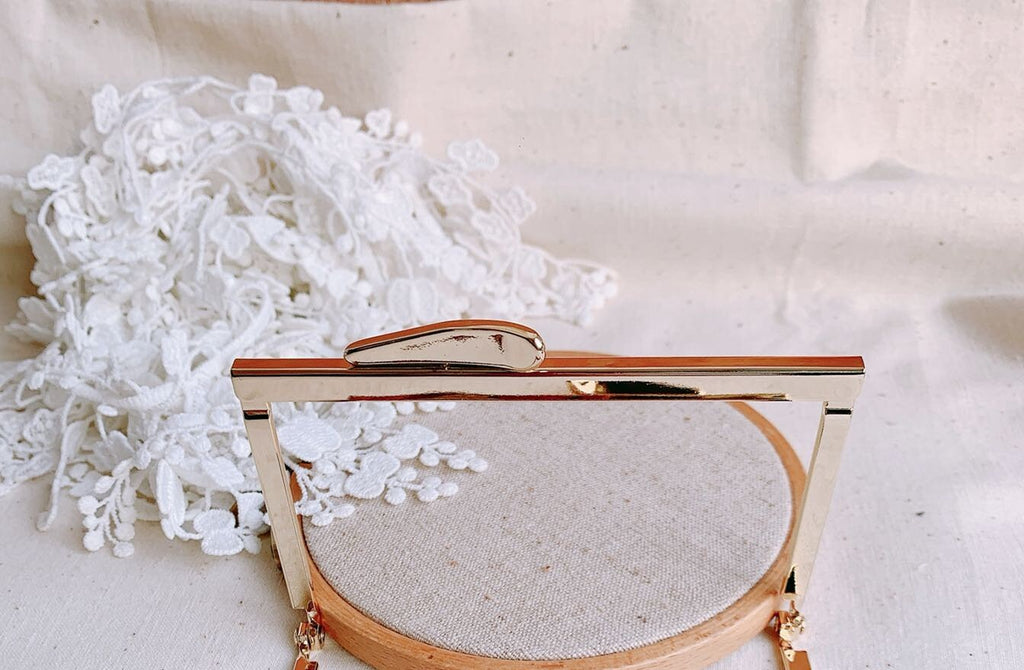 10cm Gold Purse Frame Open Channel 10cm x 6cm