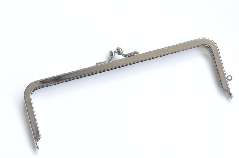 8" (20.5cm) Silver Metal Purse Frame Cup Closure Glue In Style 20.5cm x 6.8cm
