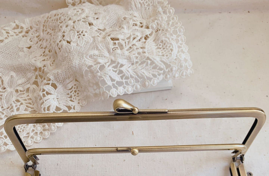 Bronze Double Purse Frame Glue In Handbag Hanger 21.5cm x 6.5cm