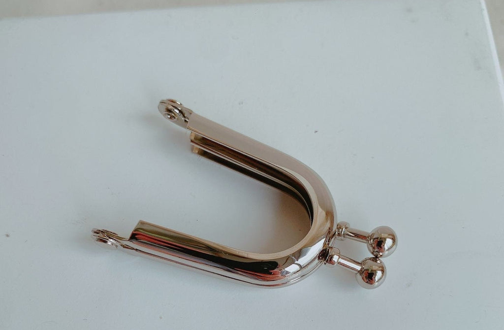 2.5cm x 3.5cm Chrome Color Purse Bag Frame Handle Small Purse Frame