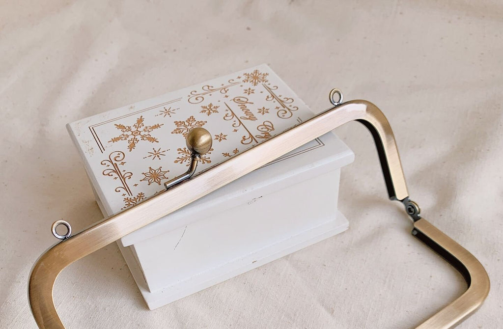 Bronze Metal Purse Frame Clutch Purse Frame 17cm x 6cm