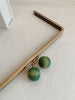24 (9") Bronze Large Handle Purse Frame Glue-In Bag Hook With Wood Closure 24cm x 11.6cm