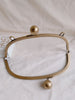 Vintage Bronze Purse Frame Glue In Style Half Round 26cm x 10cm