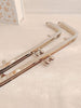 Silver Bag Purse Frame Top Open Channel 18cm/21.5cm Pick Size