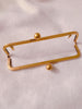 24.5cm x 8.5cm ( 9" x 3.3") Vintage Gold Purse Frame Handle Purse Frame Large Kiss Lock With Screws