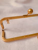 24.5cm x 8.5cm ( 9" x 3.3") Vintage Gold Purse Frame Handle Purse Frame Large Kiss Lock With Screws