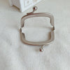 6cm Matte Silver Bag Purse Frame Ladder-shaped Mini Glue-In Purse Frame 6cm x 3.4cm