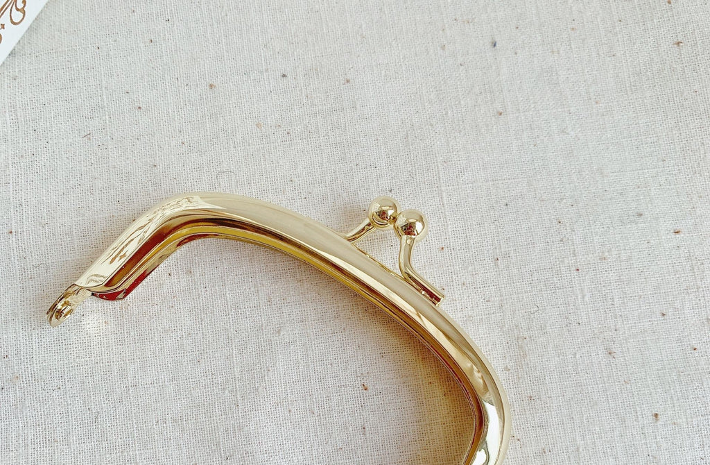 8.5cm x 4cm Light Gold Purse Frame Mini Handbag Purse Frame