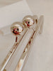 Silver Purse Frame Glue-In Style With Inside Loops 15.8 x 6.5cm