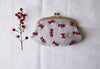 Matte Gold Purse Frame Bag Hanger 13.5cm Glue-in Style With Lovely Kiss-Lock