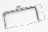 6" Silver Color Purse Frame Glue-In Style 16cm x 7cm
