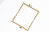 9.5cm ( 3") Gold Purse Frame Open Channel 9.5x6cm