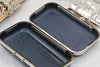 18cm Box Purse Frame Clutch Bag Leaves Kiss Lock Glue-In With Paper Pattern