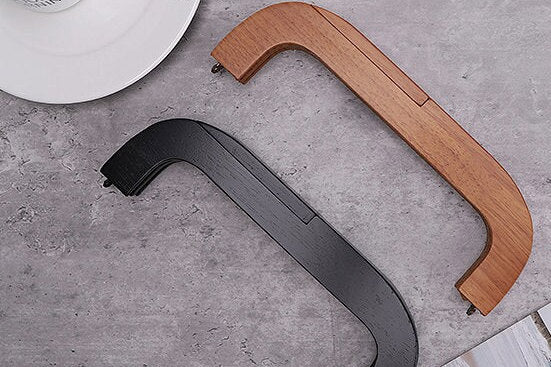 24cm Retro Purse Frame Large Wood Handle With Screws Pick Color