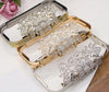 18cm Box Purse Frame Clutch Bag Leaves Kiss Lock Glue-In With Paper Pattern