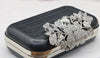 18cm Box Purse Frame Clutch Bag Leaves Kiss Lock Glue-In With Paper Pattern