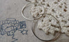 50 pcs Platinum White Gold Seamless Rings 25mm A5536