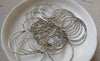 50 pcs Platinum White Gold Seamless Rings 25mm A5536