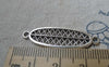 Antique Silver Long Oval Mesh Connectors 11x36mm Set of 15 A6354