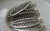 Antique Silver Long Oval Mesh Connectors 11x36mm Set of 15 A6354