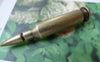 Rifle Bullet Pendants Huge Bronze Charms HEAVY WEIGHT Set of 4 A7069