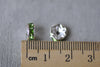 10 pcs Silver Olive Green Rhinestone Rondelle Spacer Beads 8mm A7904