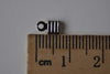 Fold Over Crimp Head Clasps Platinum Tone Cord Ends Set of 100 A7905