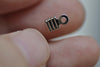 Fold Over Crimp Head Clasps Platinum Tone Cord Ends Set of 100 A7905