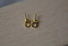 50 pcs Gold Peg For Half Drilled Pearls Beads 6mm A7907