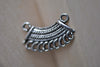 Chandelier Earring Antique Silver Fan Connectors Set of 20 A7920