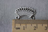 Chandelier Earring Antique Silver Fan Connectors Set of 20 A7920