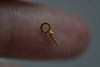 50 pcs Gold Peg For Half Drilled Pearls Beads 6mm A7907