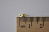 50 pcs Gold Peg For Half Drilled Pearls Beads 6mm A7907