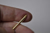 Raw Brass Hair Stick Bun Barrette Slide With Needle Set of 5 A7913