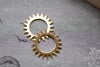 20 pcs Gold Gear Connectors Mechanical Watch Movement Charms A7917