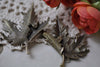 10 pcs Antique Bronze Large Folded Maple Leaf Charms Pendants A7924