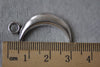 10 pcs Silver Crescent Moon Charms Antiqued Finish 14x31mm A7932