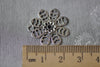 Heart Flower Charms Antique Silver Snowflake Pendants Set of 10 A7936