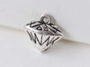 Antique Silver Diamond Charms Hollow Back Set of 30 A7937