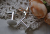 Silver Cuff Link Cufflink Blanks 15mm Pad Set of 10 (5 Pairs) A7938