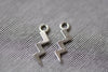 Antique Silver Small Lightning Bolt Charms 5x16mm Set of 20 A7939