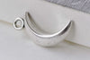 10 pcs Silver Crescent Moon Charms Antiqued Finish 14x31mm A7932